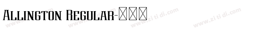 Allington Regular字体转换 Allington Regular字体转换